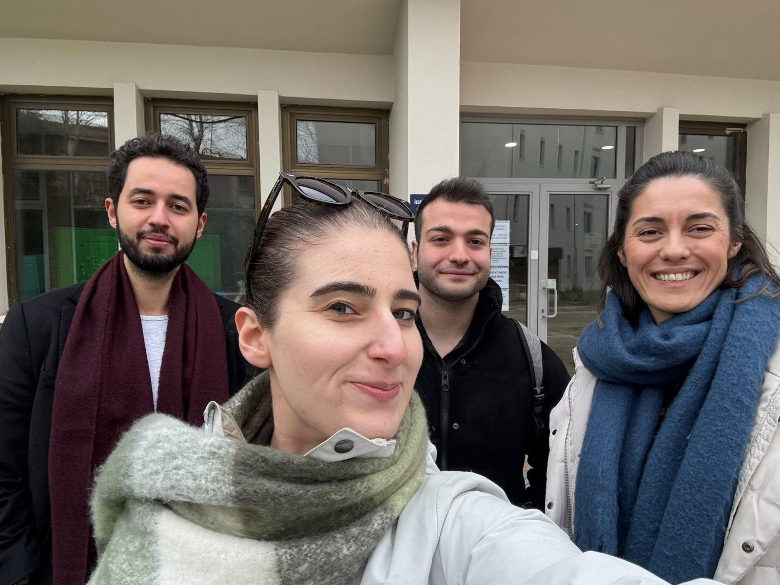 Arda Orak doing first podcast meeting with his friends and teachers, January 2026