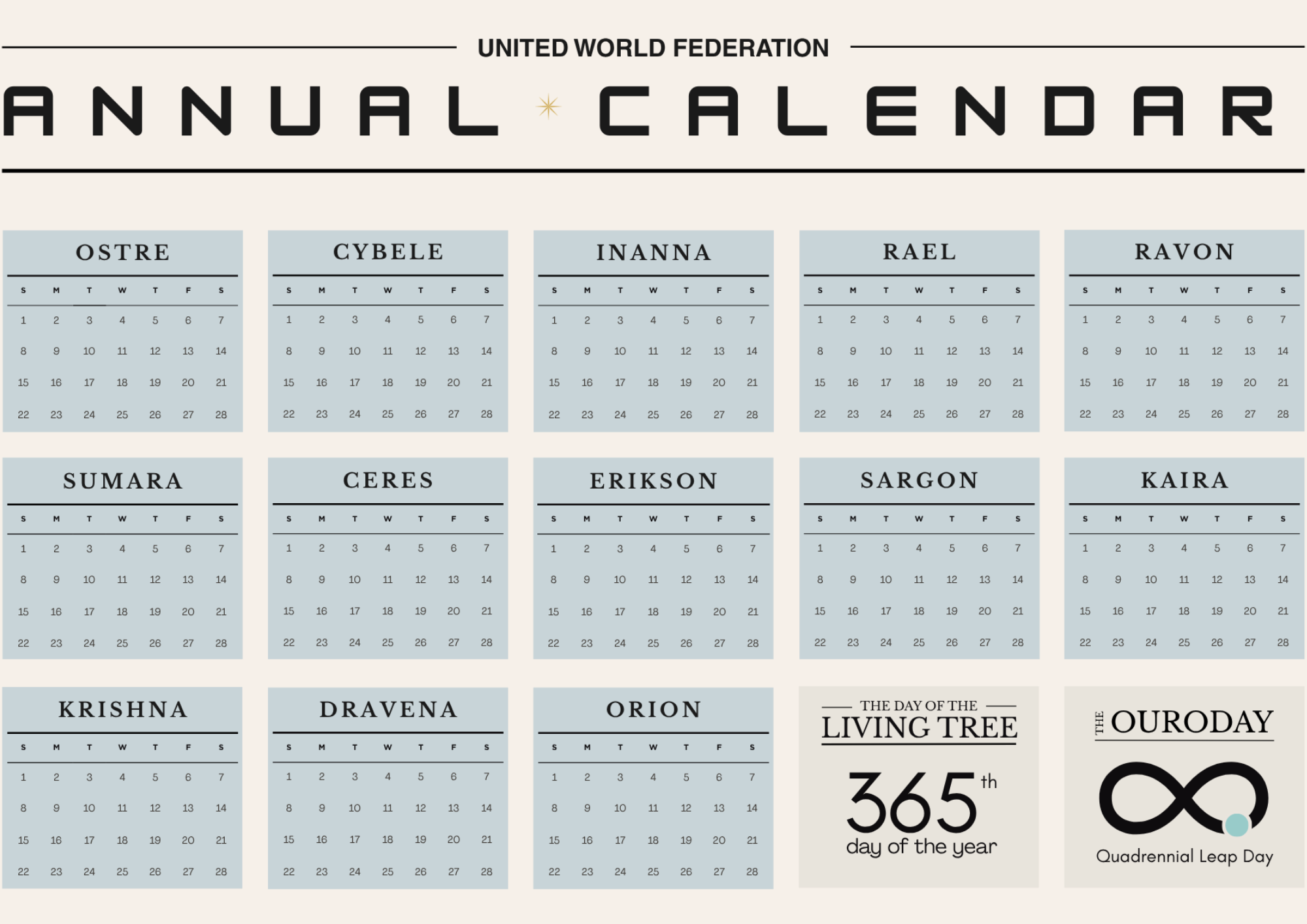 UWF Annual Calendar